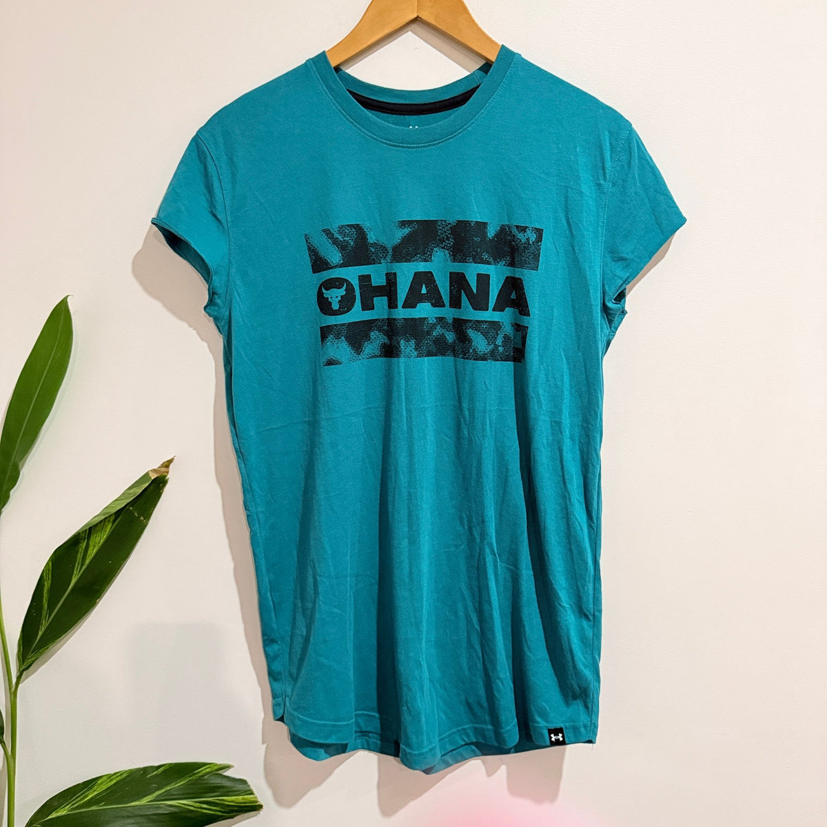 Under Armour Project Rock Teal Ohana Graphic Tee Size M