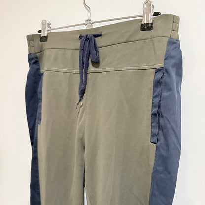 Madly Sweetly Khaki & Navy Panel Drawstring Track Pants Size 10