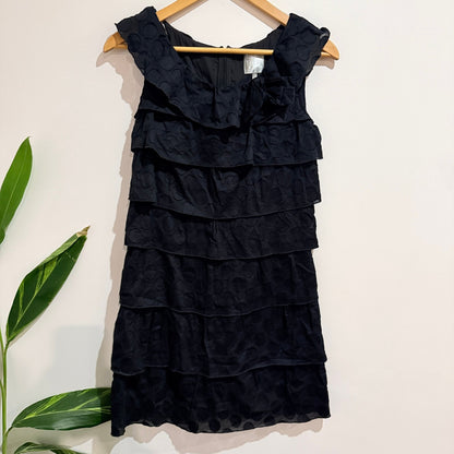 Hi There from Karen Walker Black Spot Tiered Ruffle Dress Size 8