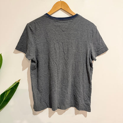 Tommy Hilfiger Grey Marl Logo Stripe Tee Size S