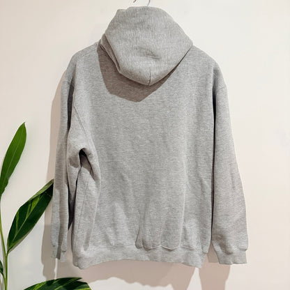 Teelocker Grey Marl Heart Graphic Hoodie Size L