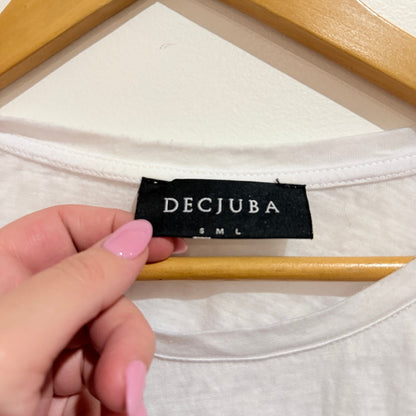 Decjuba White Santa Fe Graphic Tee One Size