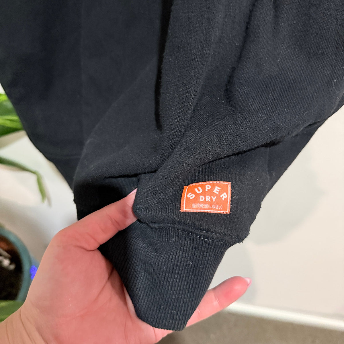 Superdry Black Logo Sweatshirt Dress Size XS
