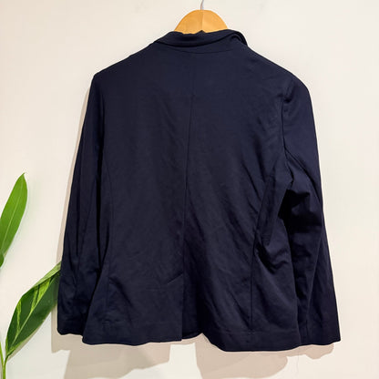 Trenery Navy Jersey Single Button Blazer Size M