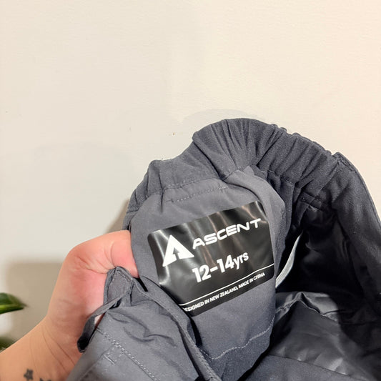 Ascent Kids Charcoal Snow Pants Size 12-14