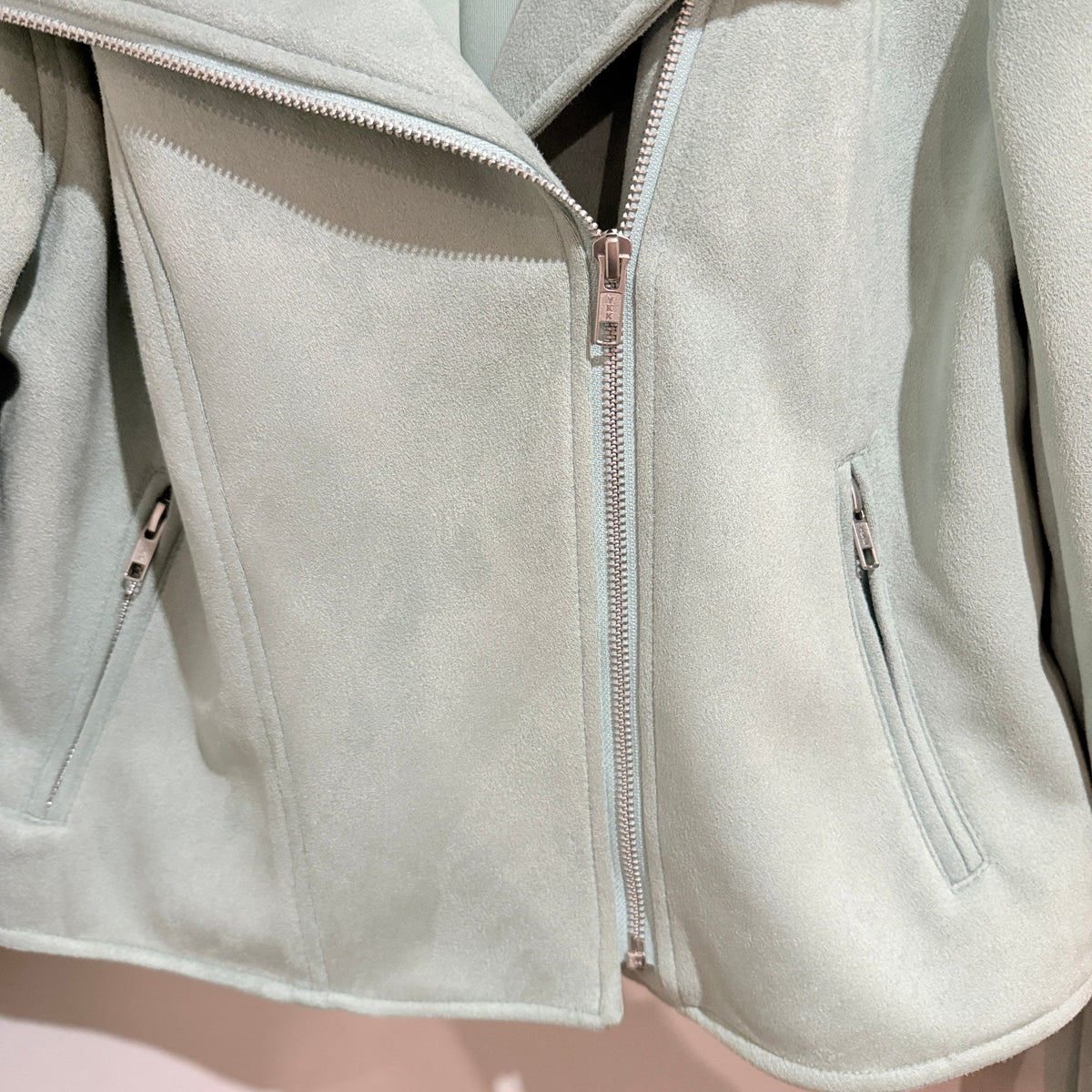 Pagani Mint Faux Suede Biker Jacket Size 12
