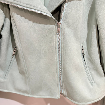 Pagani Mint Faux Suede Biker Jacket Size 12