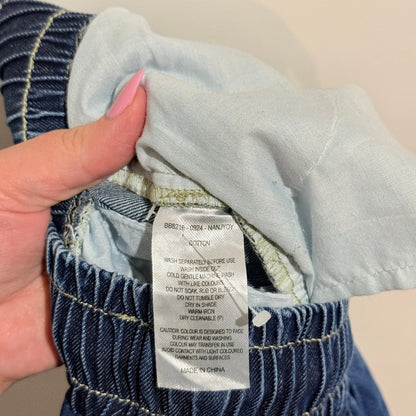 Betty Basics Mid Blue Denim Drawstring Skirt Size 10