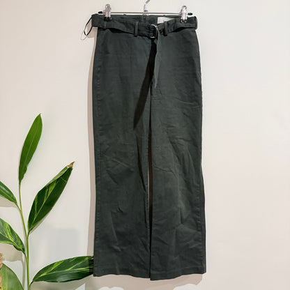 Lonely Label Charcoal Belted Straight Leg Pants Size 6