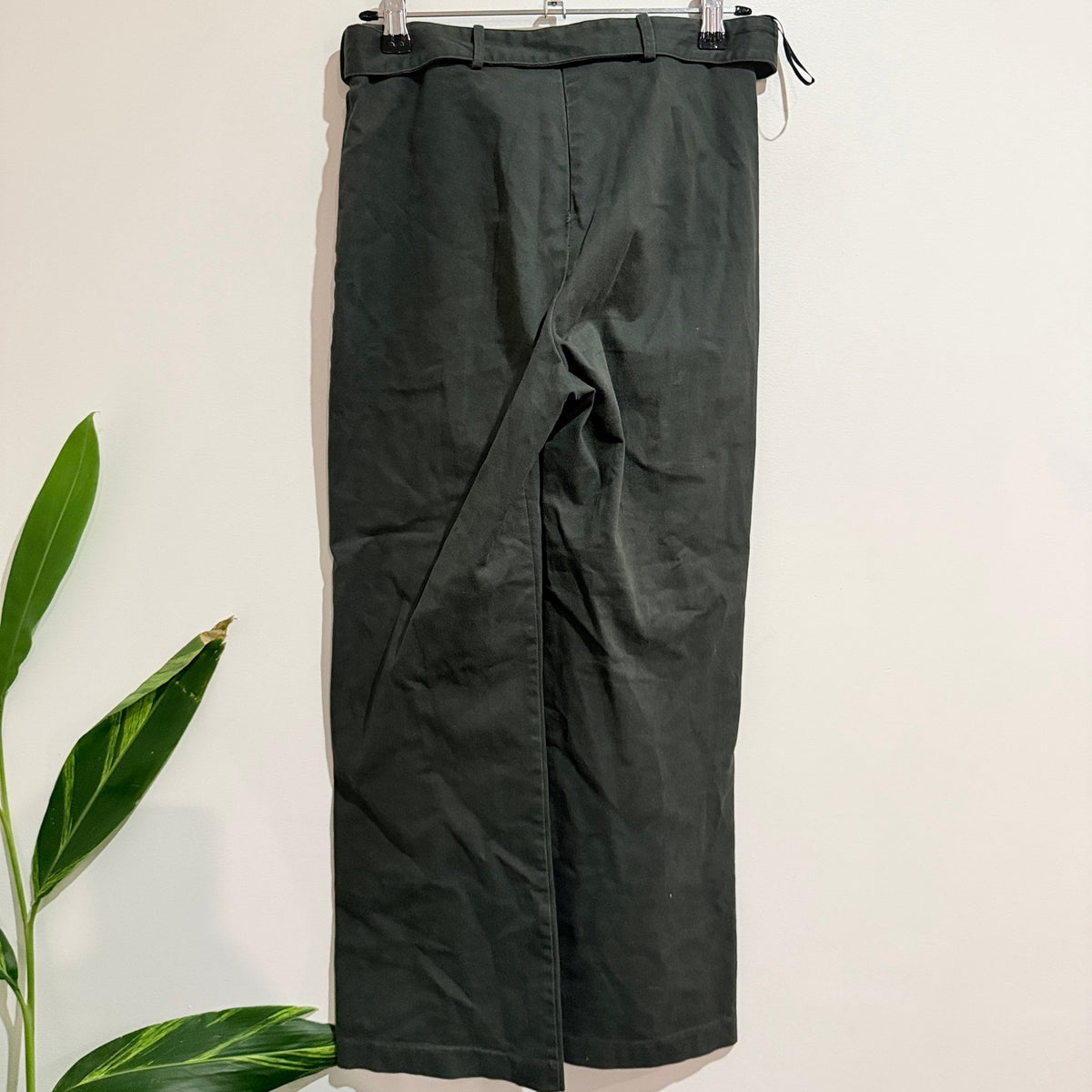 Lonely Label Charcoal Belted Straight Leg Pants Size 6