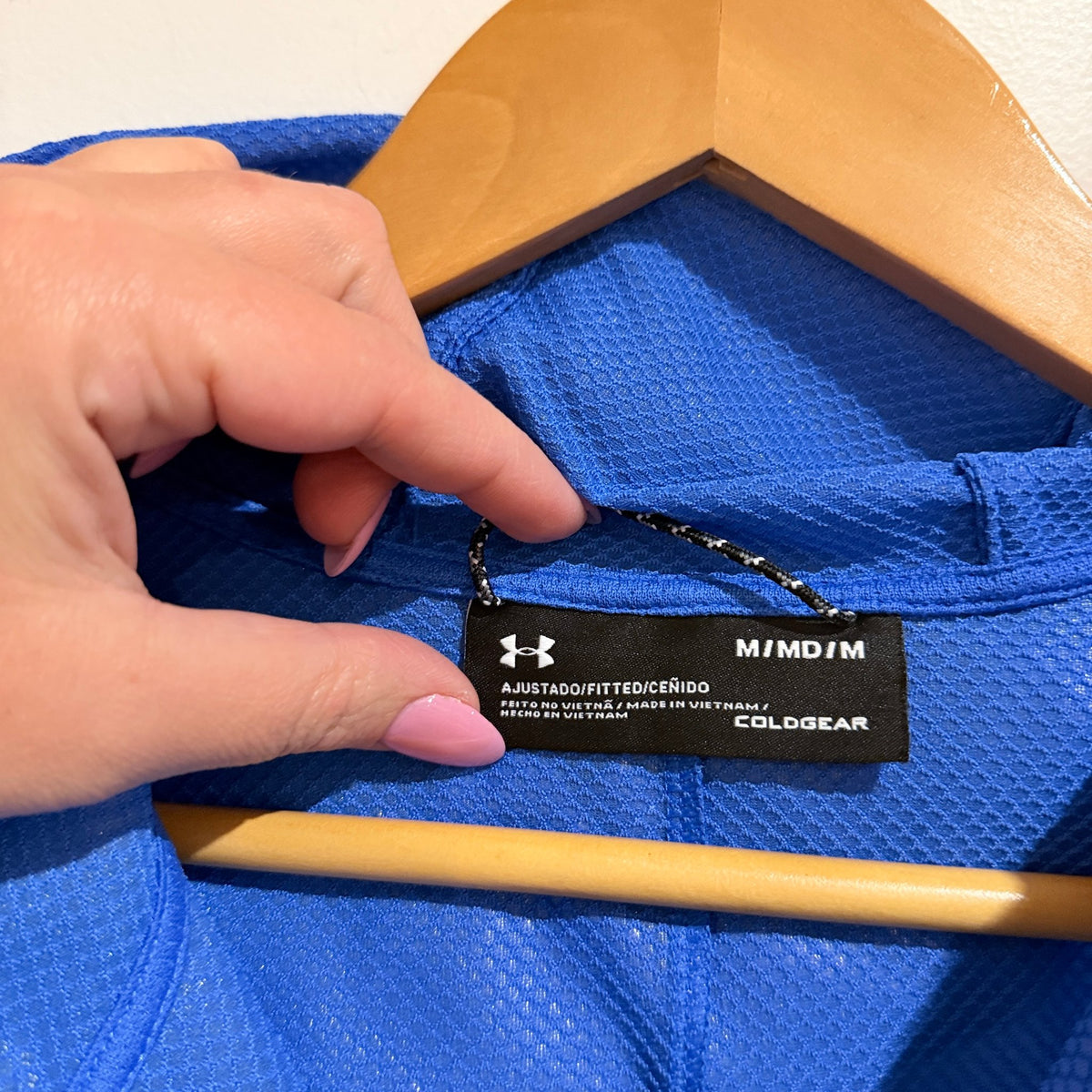 Under Armour ColdGear Blue & Navy Hooded Zip Jacket Size M