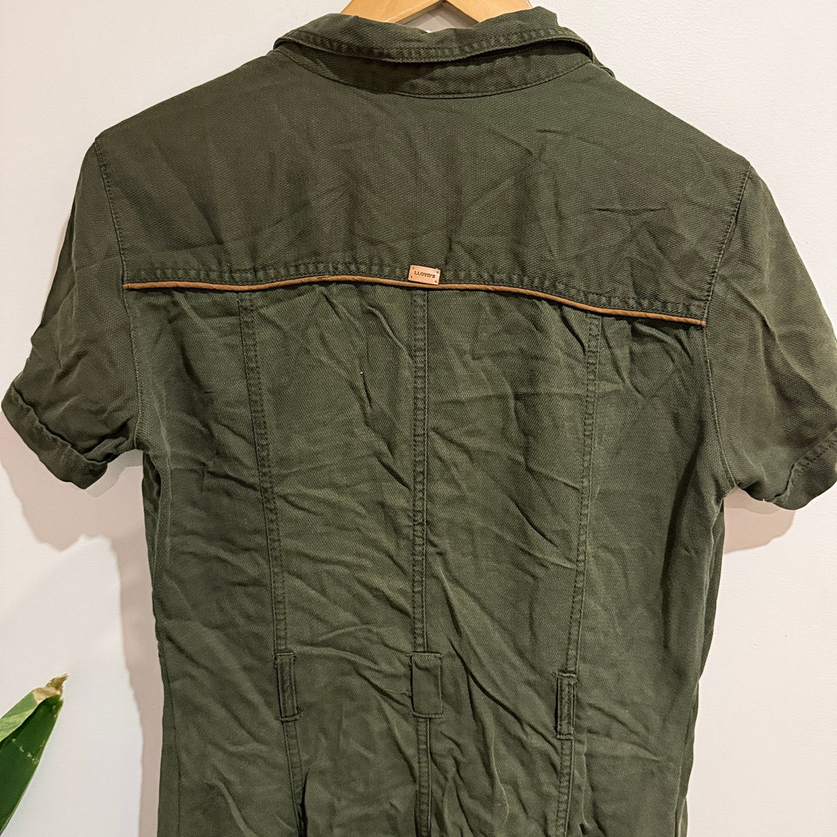 Lloyd's Olive Utility Shirt Dress Size 46 | U/Arm to U/Arm 48cm