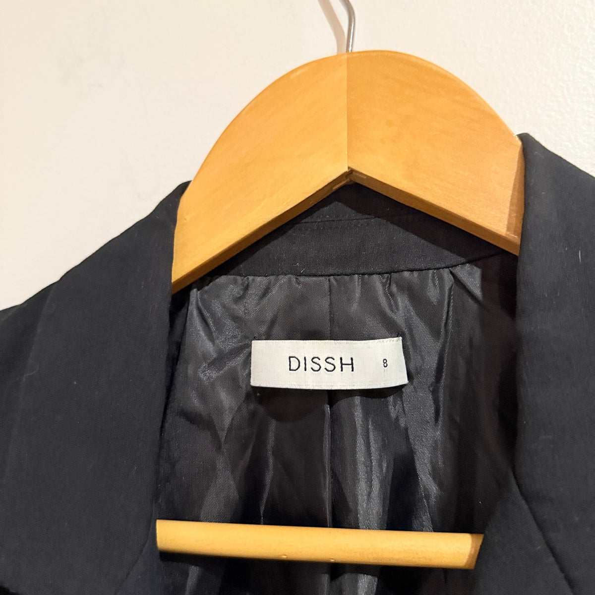Dissh Black Relaxed Longline Blazer Size 8