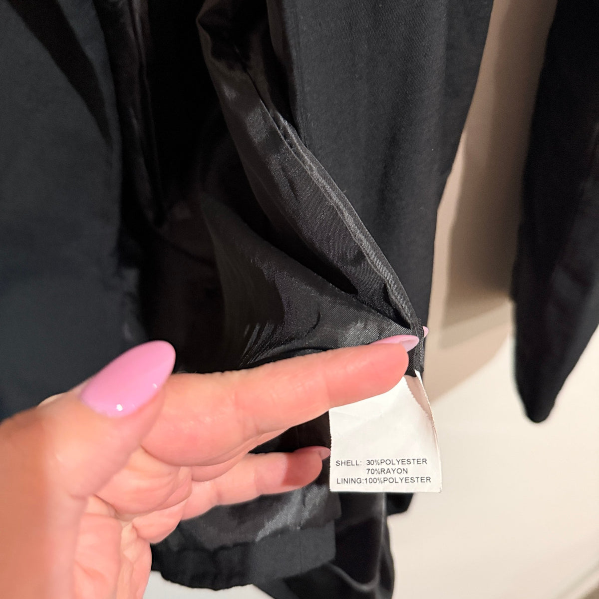Dissh Black Relaxed Longline Blazer Size 8