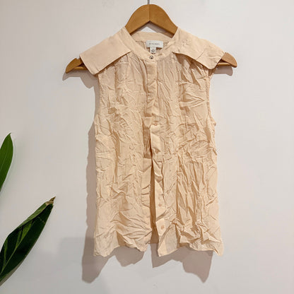Witchery Silk Sleeveless Button Front Blouse Size 6