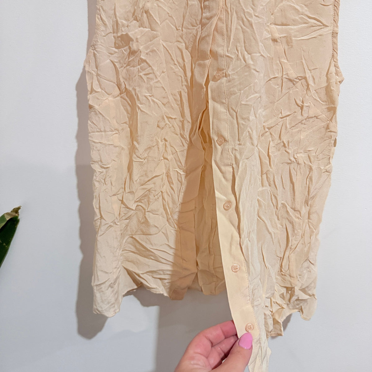 Witchery Silk Sleeveless Button Front Blouse Size 6