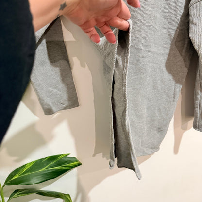 Zyana & Zion (NZ) Grey Textured Assymetrixal Batwing Top - One Size