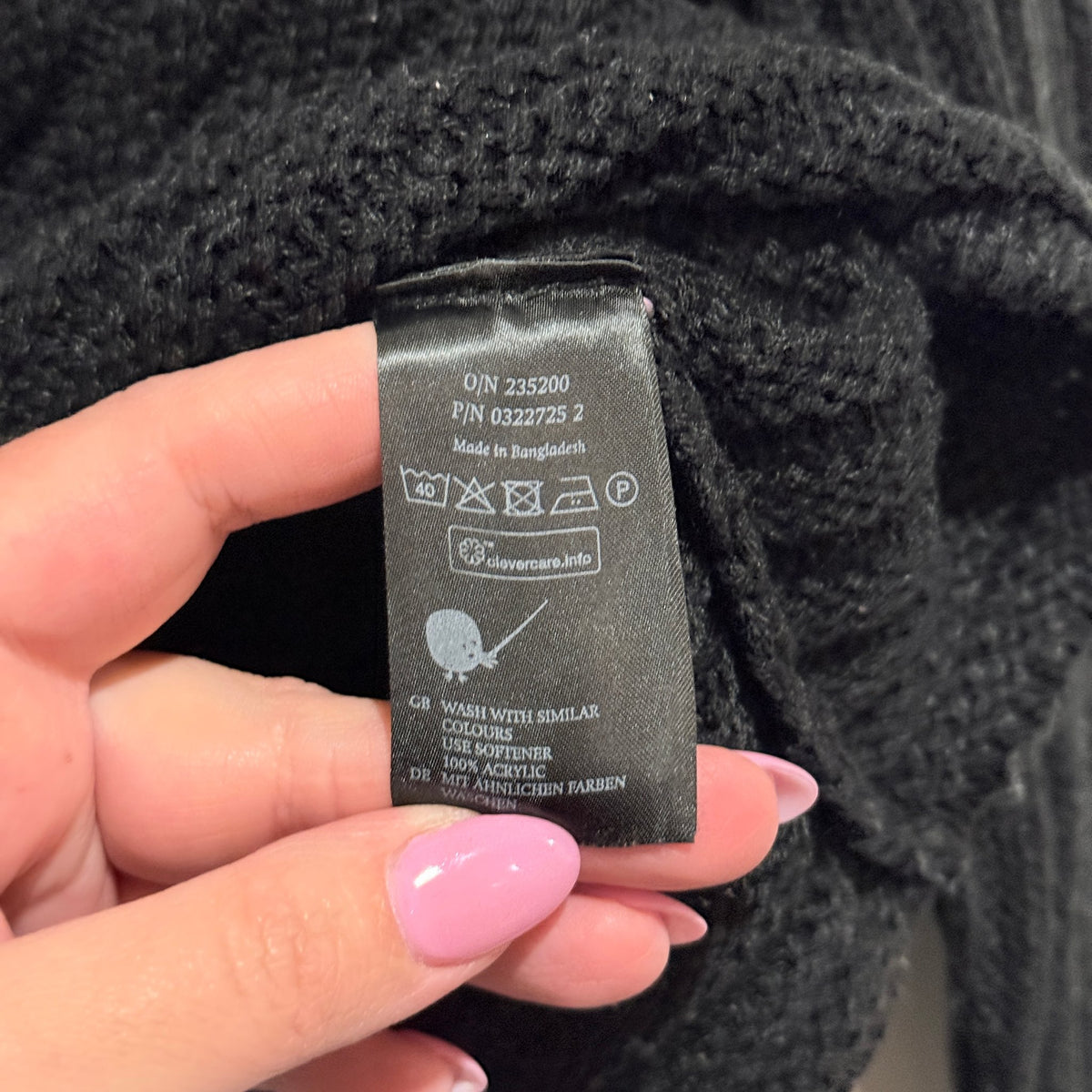 Monki Black Ribbed Knit Crop Jumper Size XXS | U/Arm to U/Arm 40cm