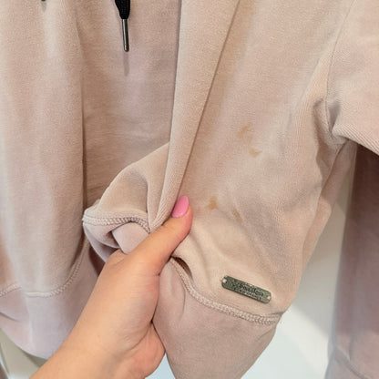 Calvin Klein Performance Blush Velour Cropped Hoodie Size M (marked)