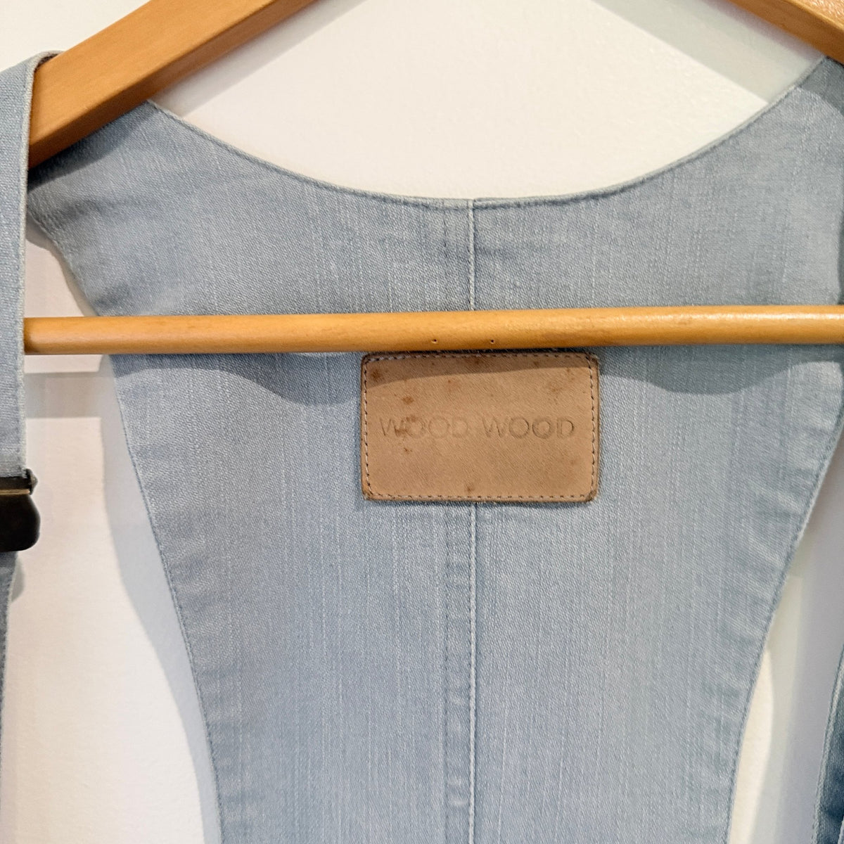 Wood Wood Pale Blue Denim Racerback Overalls - 84cm waist