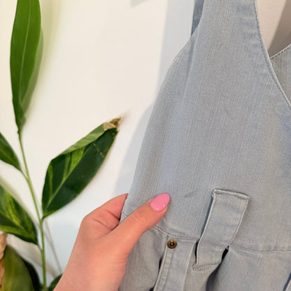 Wood Wood Pale Blue Denim Racerback Overalls - 84cm waist