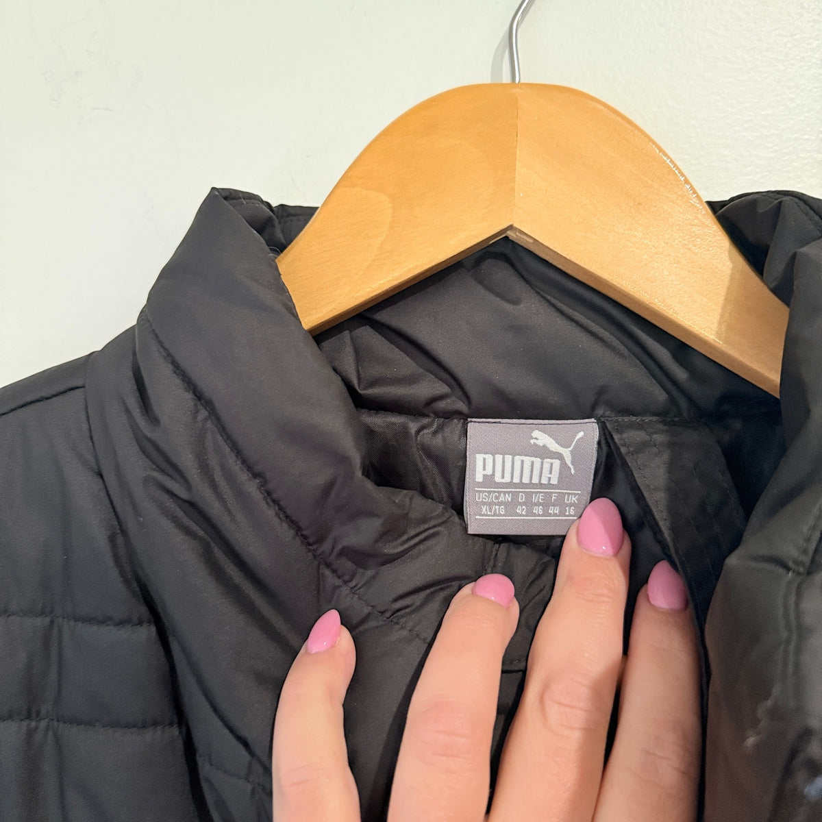 Puma Black Quilted Padded Jacket Size XL