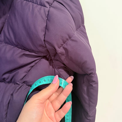 Macpac Aurora Purple Hooded Down Coat v3 Size 16 (needs zip)