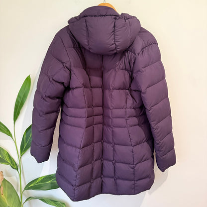 Macpac Aurora Purple Hooded Down Coat v3 Size 16 (needs zip)