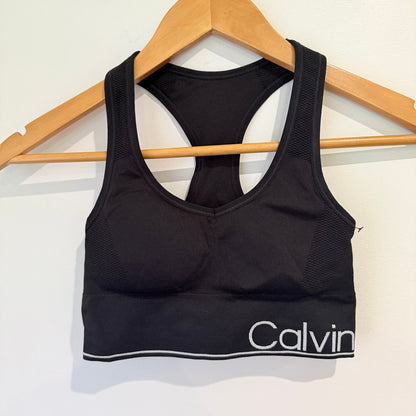 Calvin Klein Performance Black Logo Sports Bra Size XS