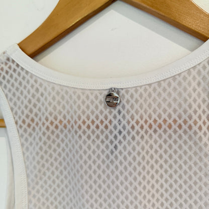 Lorna Jane White Mesh Training Tank Size S