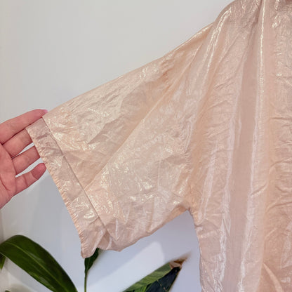 Tinker Tailor (NZ) Metallic Oversized V-Neck Top Size S | U/Arm to U/Arm 58cm