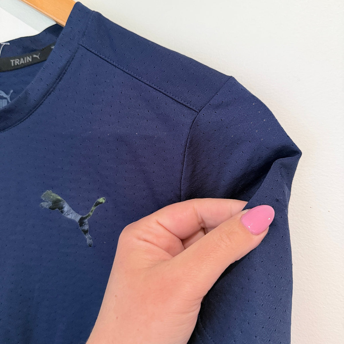 Puma Train Navy Perforated Training Tee Size S