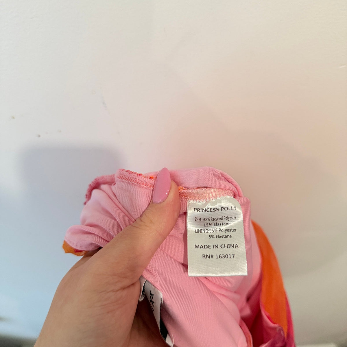 Princess Polly Pink & Orange Print Ruched Mesh Mini Skirt Size 10