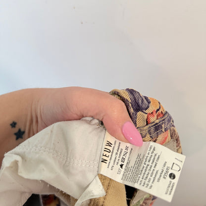 Neuw Floral Print Corduroy Mini Shorts W24