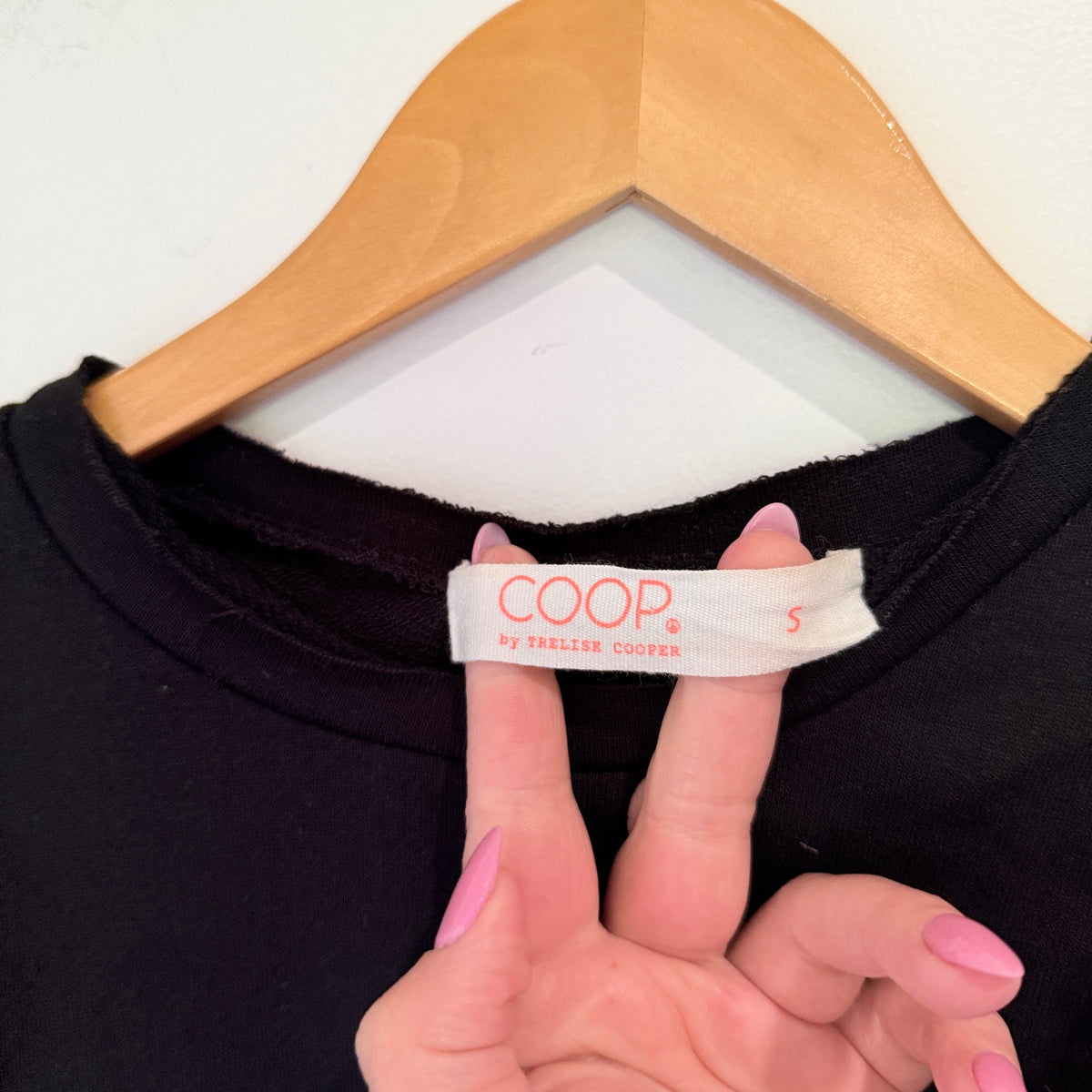Coop by Trelise Cooper Black Fit the Frill Sweatshirt Size S
