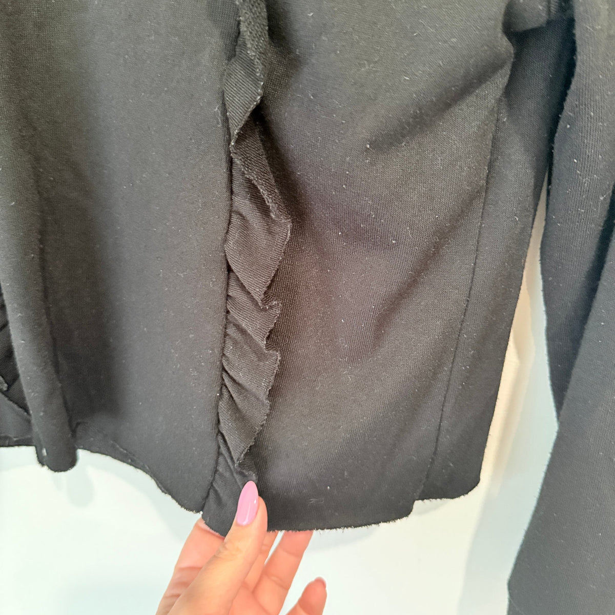 Coop by Trelise Cooper Black Fit the Frill Sweatshirt Size S