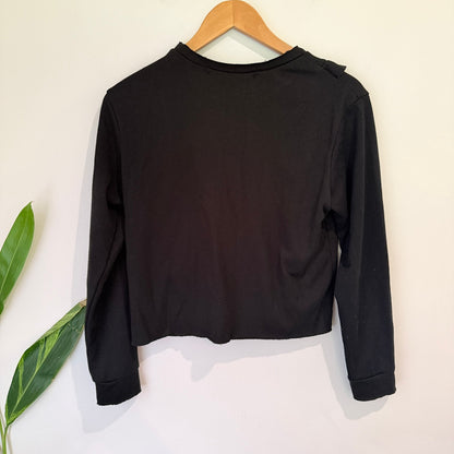 Coop by Trelise Cooper Black Fit the Frill Sweatshirt Size S