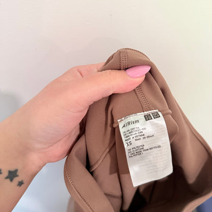 Uniqlo AIRism Brown High Waist Pocket Leggings Size XS