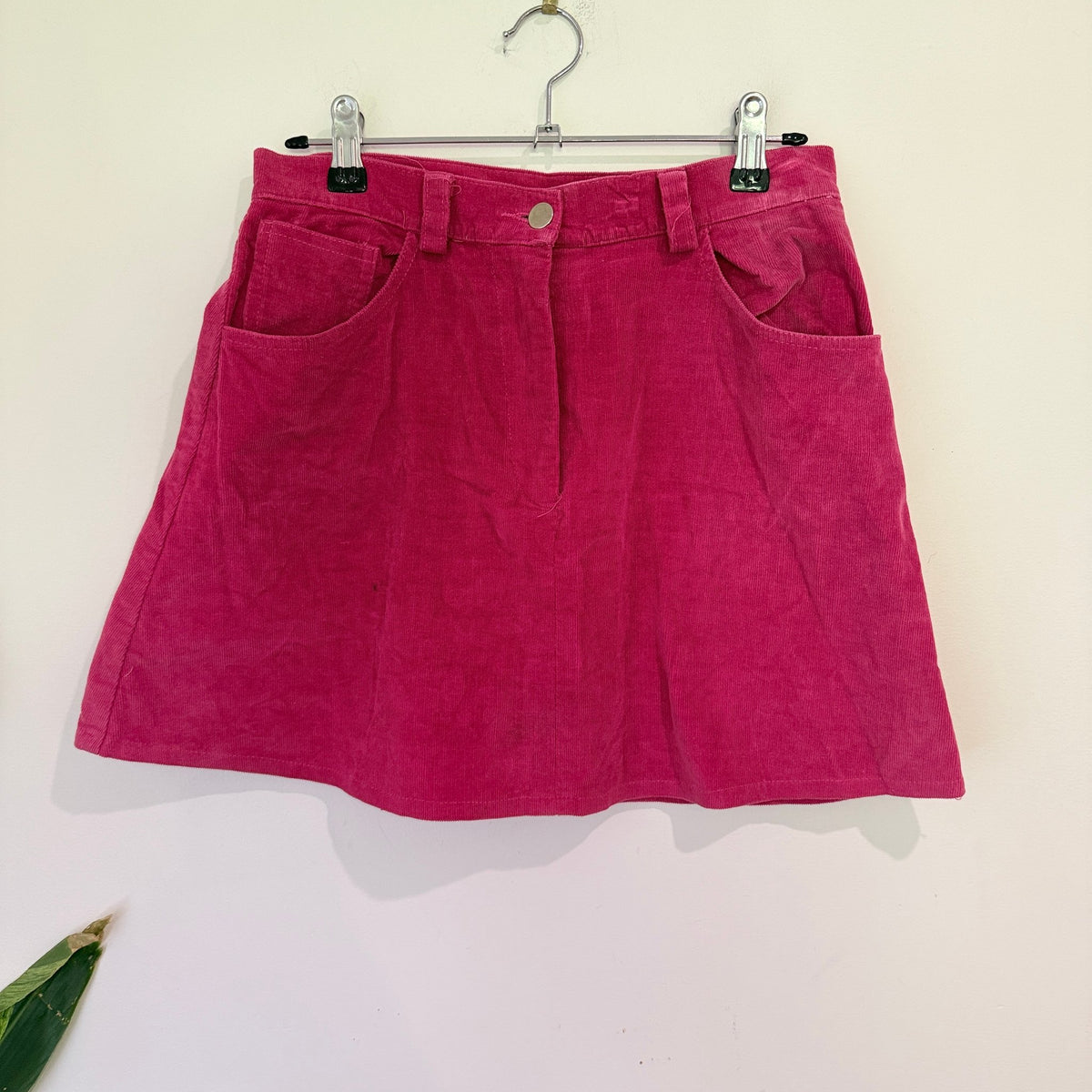 Madame Hawke Hot Pink Corduroy A-Line Mini Skirt Size 10