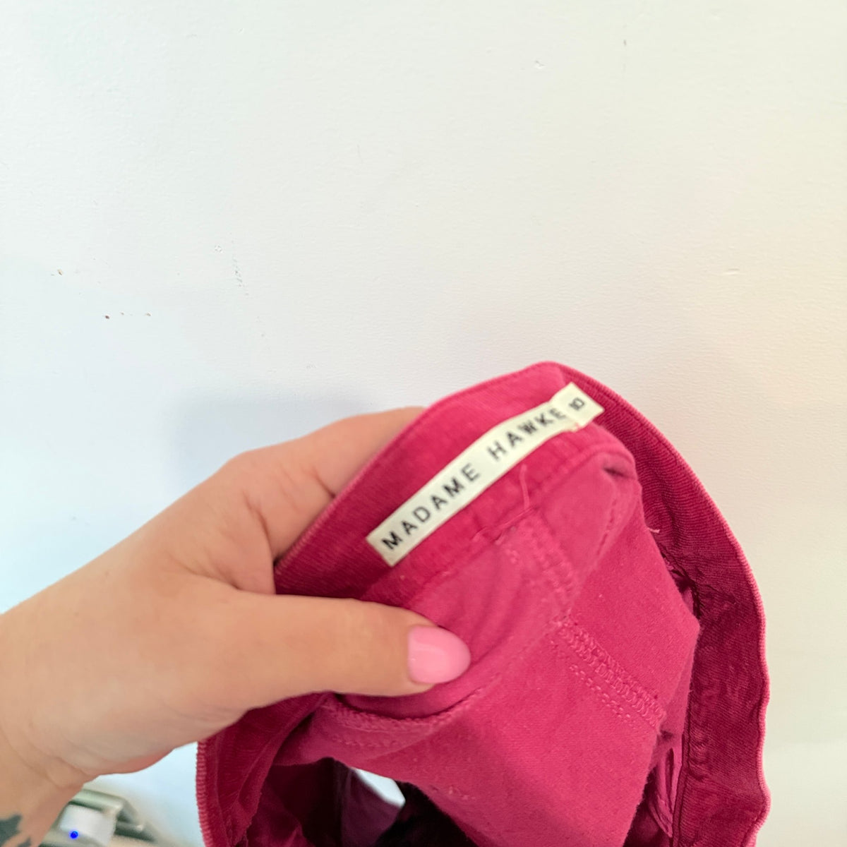 Madame Hawke Hot Pink Corduroy A-Line Mini Skirt Size 10