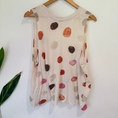 Sass & Bide Fantastic Projects Cream Spot Beaded Tank Size S