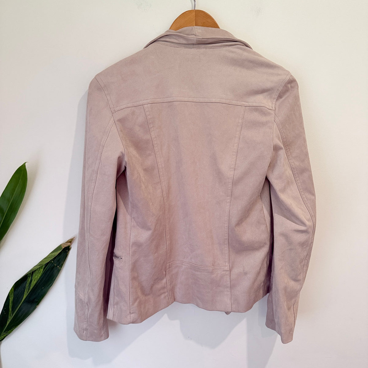 Just Jeans Blush Faux Suede Waterfall Jacket Size 8