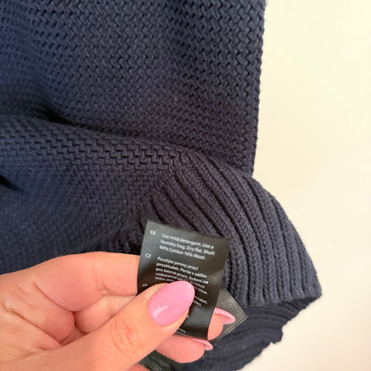 COS Navy Chunky Knit Cotton Wool Vest Size XL