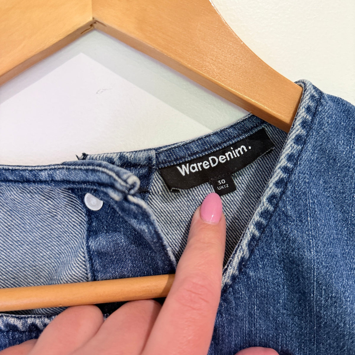 Ware Denim Shift Dress Size 30 | UK 12