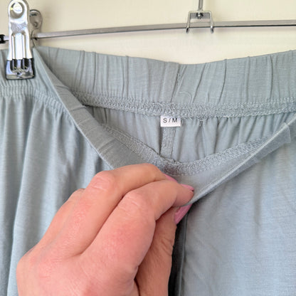 Emirates Sage Green Jersey Drawstring Lounge Pants Size S/M