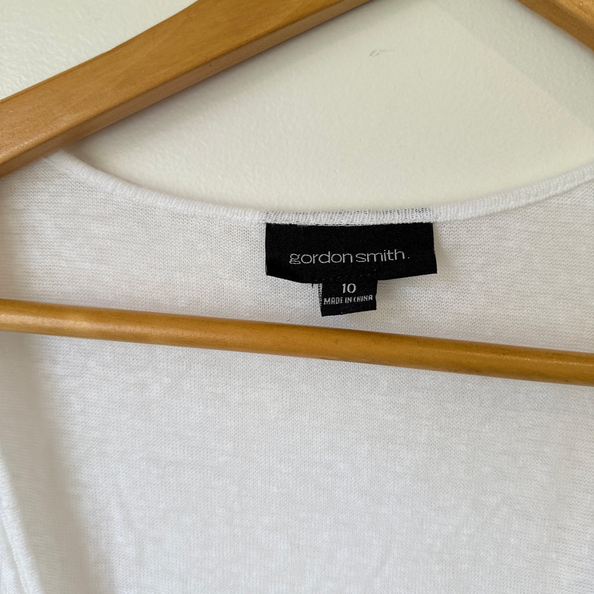Gordon Smith White Linen Scoop Neck Tank Size 10