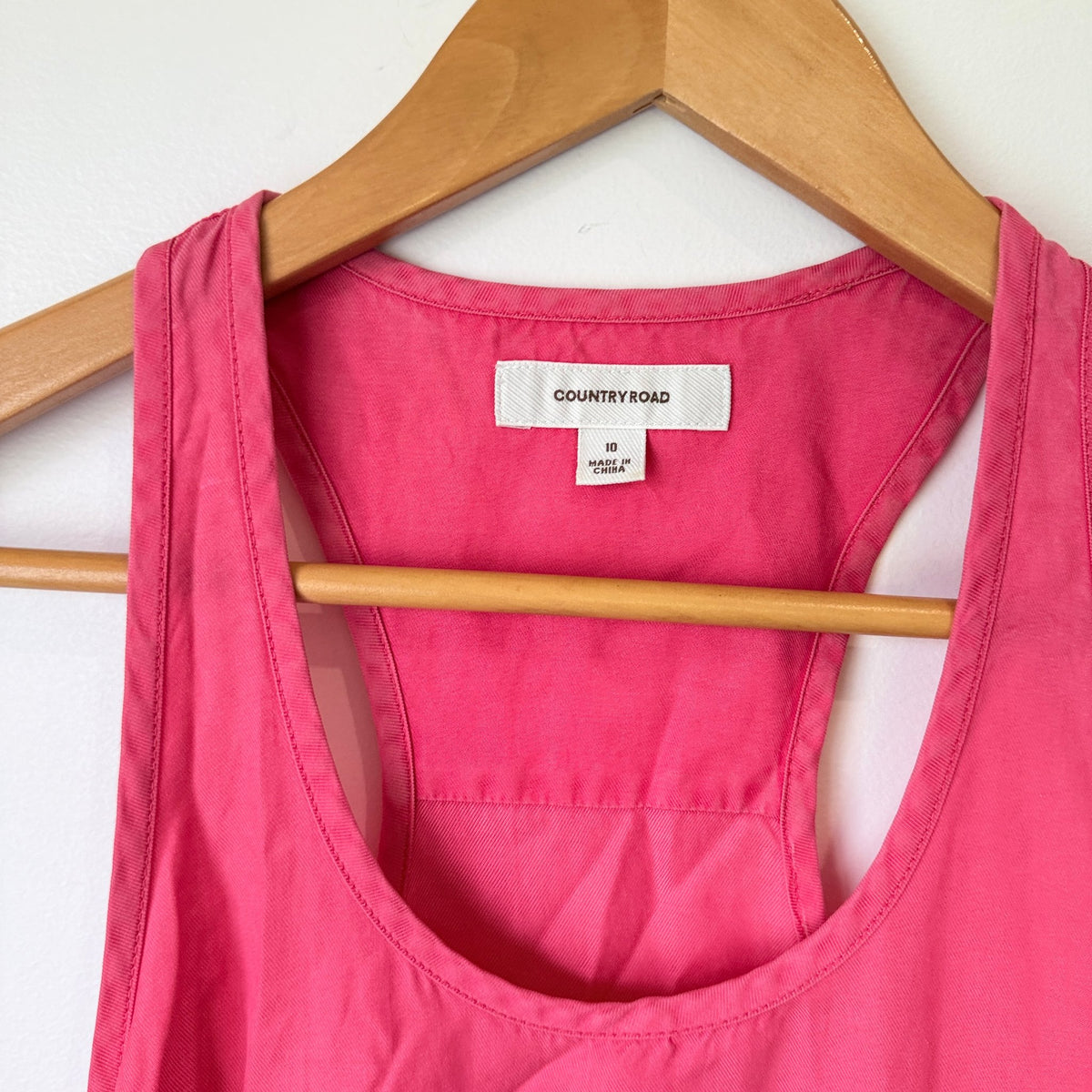 Country Road Pink Cupro Racerback Drop Waist Dress Size 10