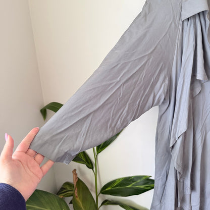 Bout Silks 100% Silk Cascade Front Longline Jacket Size 12