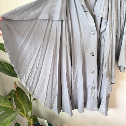Bout Silks 100% Silk Cascade Front Longline Jacket Size 12