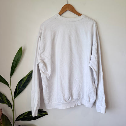 M/SF/T Mad Minds White Where Are You Today Graphic Sweatshirt Size XL